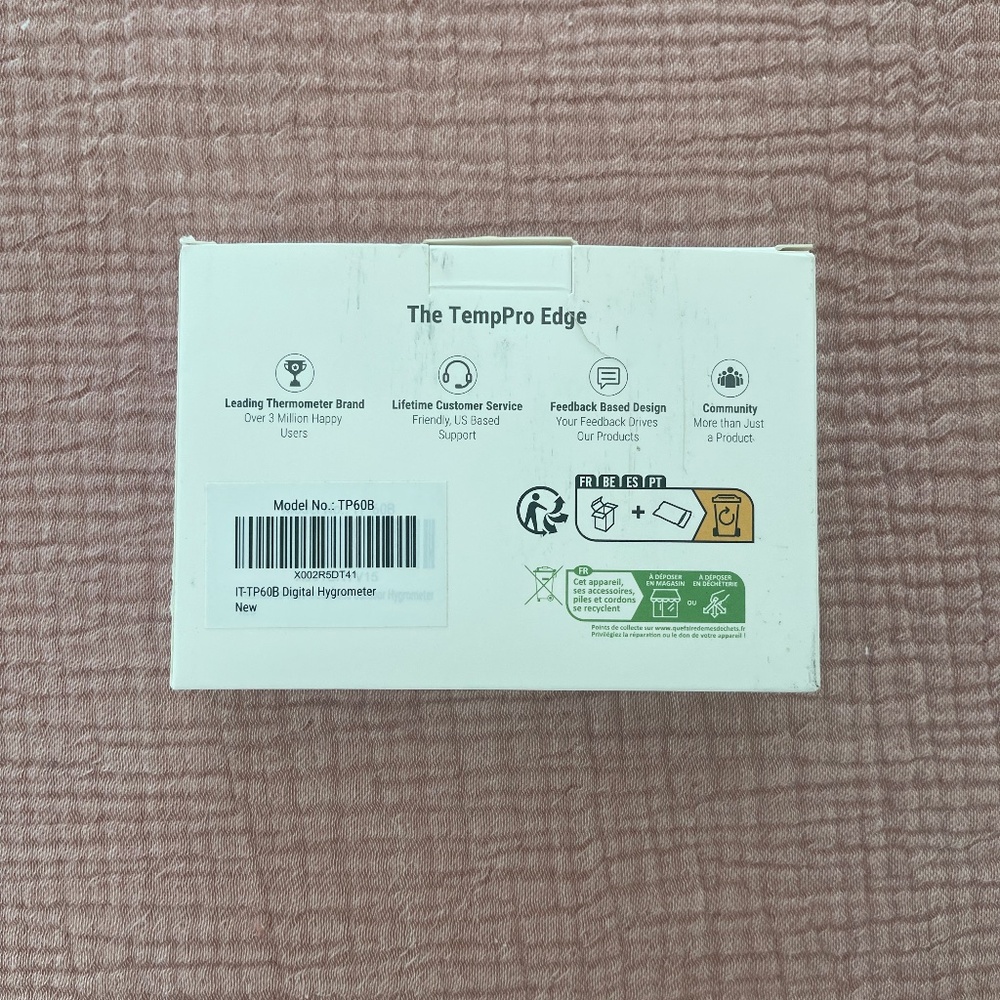 Therm Pro Indoor/Outdoor Humidity & Temperature Monitor Model # TP60B - Picture 2 of 4